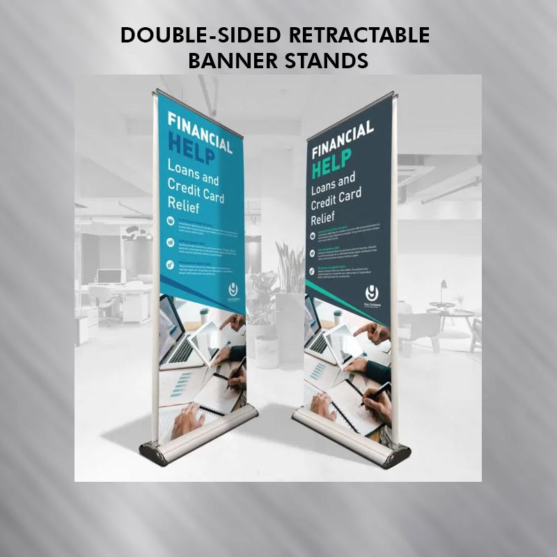 double sided retractable banner stand Design printing hardware Service by EFX Marketing