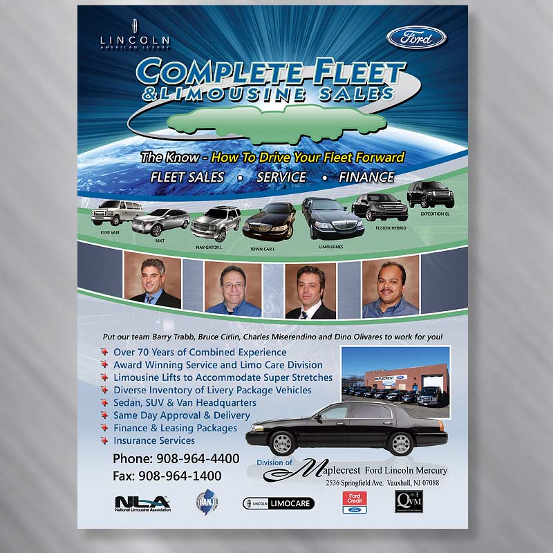 Limousine Luxury Transportation Ad Design Service EFX Marketing