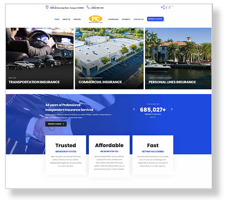 Transportation Industry Provider Website Design Services